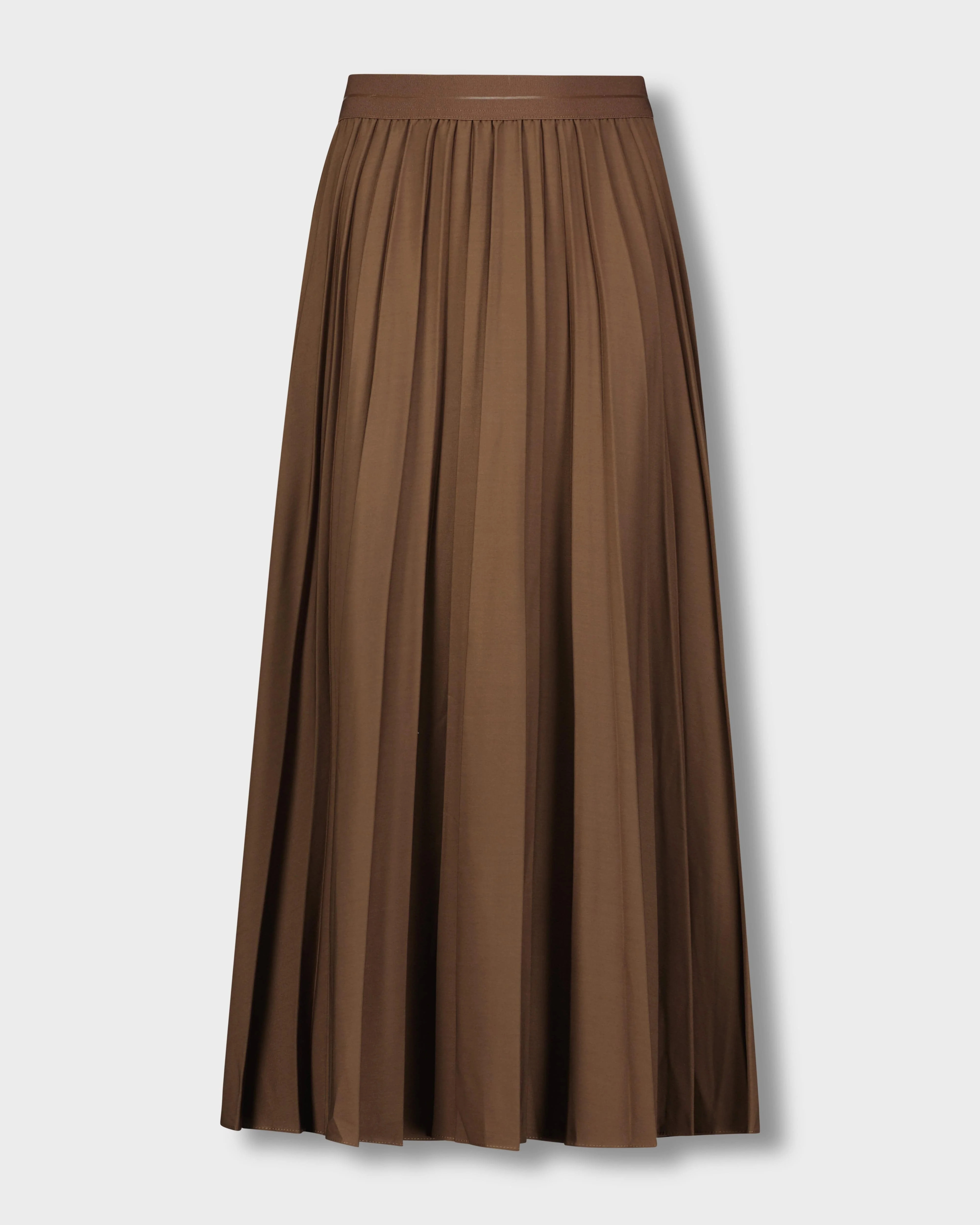 PLEATED SKIRT 35"-MEDIUM BROWN | Fame On central