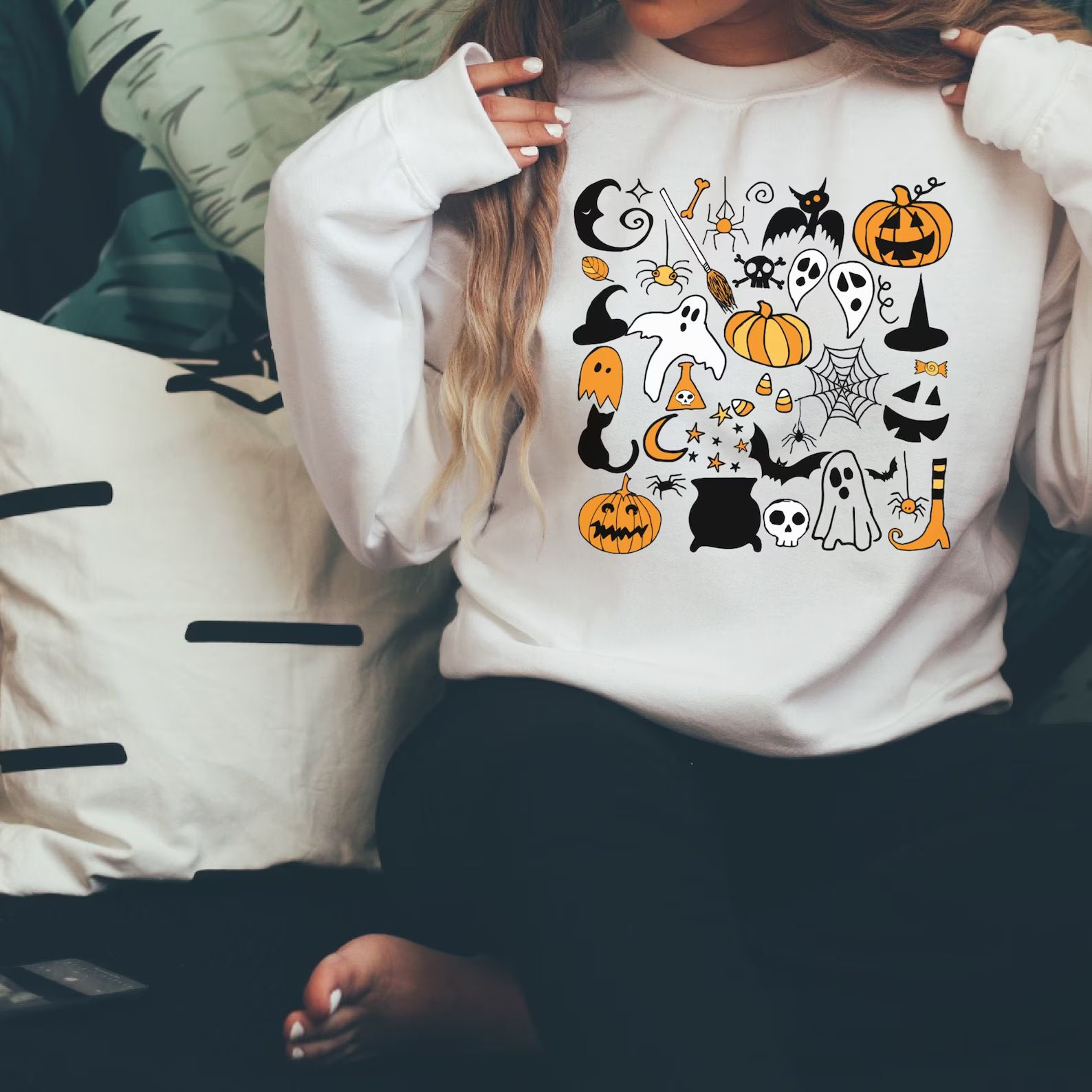 Halloween Sweatshirt  Halloween Pullover  Pumpkin Sweatshirt | Etsy | Etsy (US)