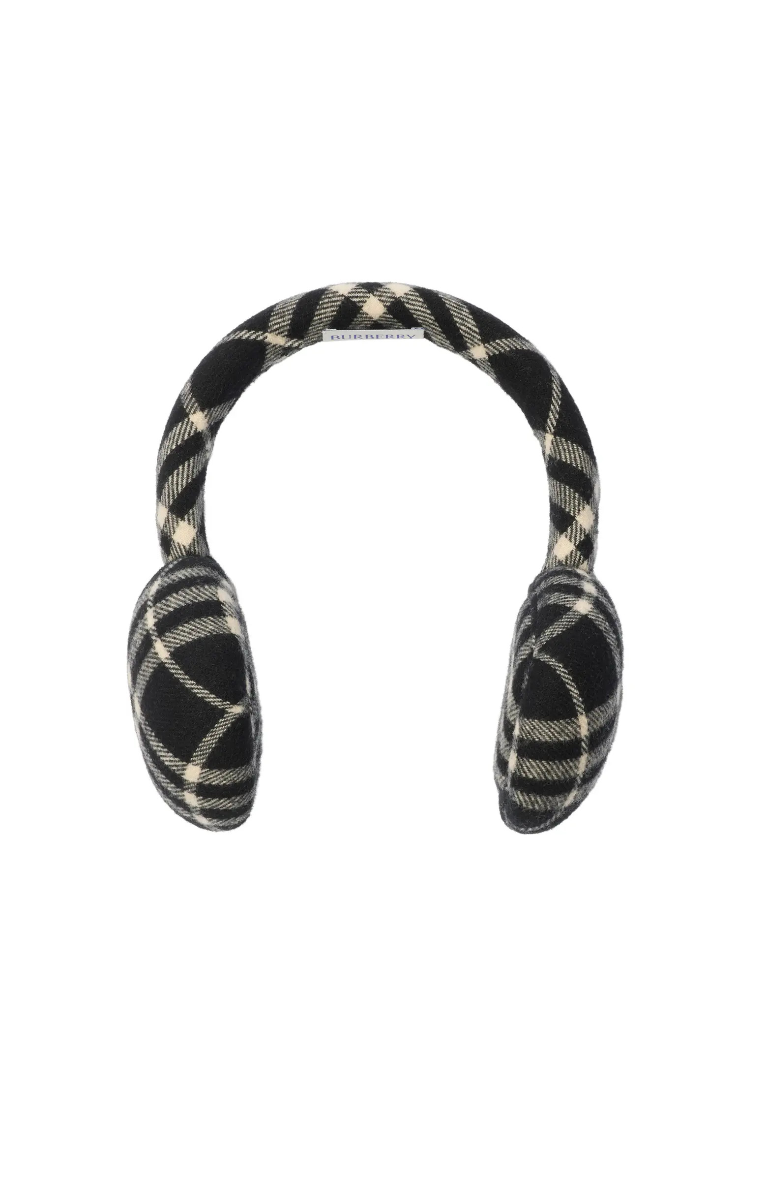 Check Wool Cashmere Earmuffs | Nordstrom