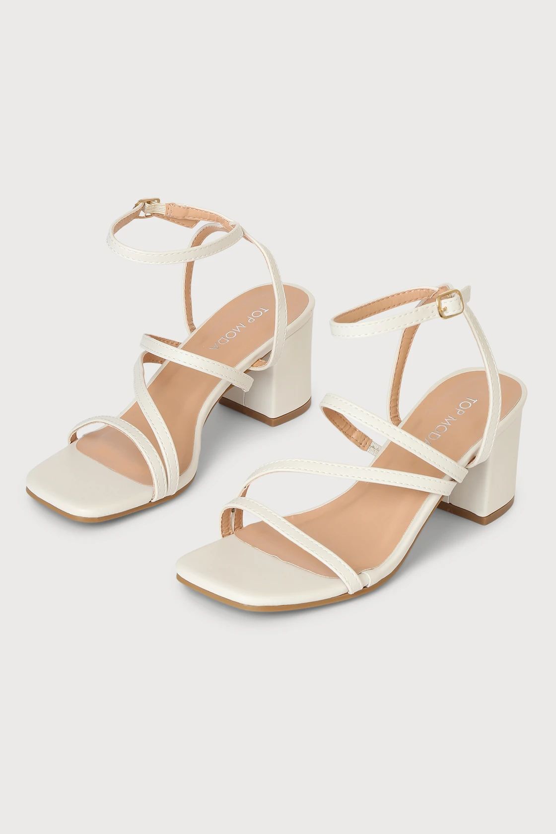 Marleigh Ivory Ankle Strap High Heel Sandals | Lulus