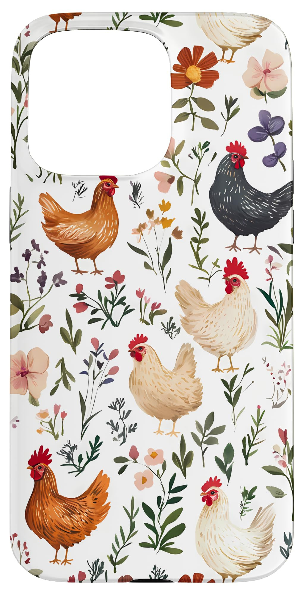 Chicken Wildflower Pattern Chicken Lover Girl Country Case for iPhone 13 Pro Max | Amazon (US)