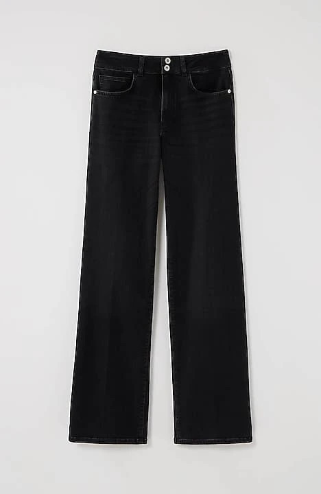 High-Rise Creased-Front Full-Leg Jeans | J. Jill