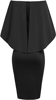 GRACE KARIN Women Off Shoulder Batwing Cape Slim Midi Dress | Amazon (US)