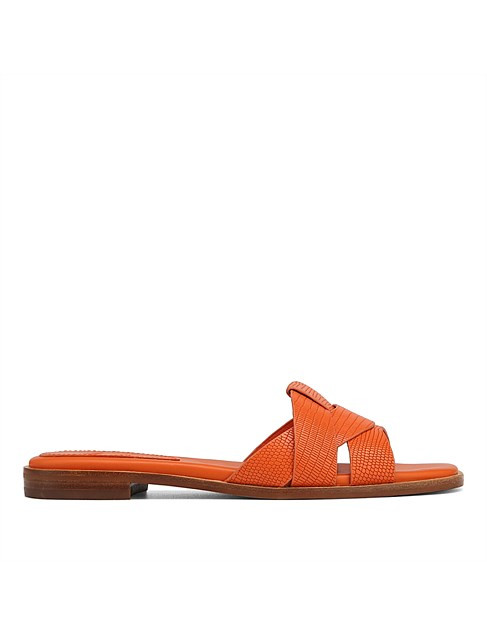 Wittner Docker Golden Orange Leather Slide | David Jones | David Jones (Australia & New Zealand)