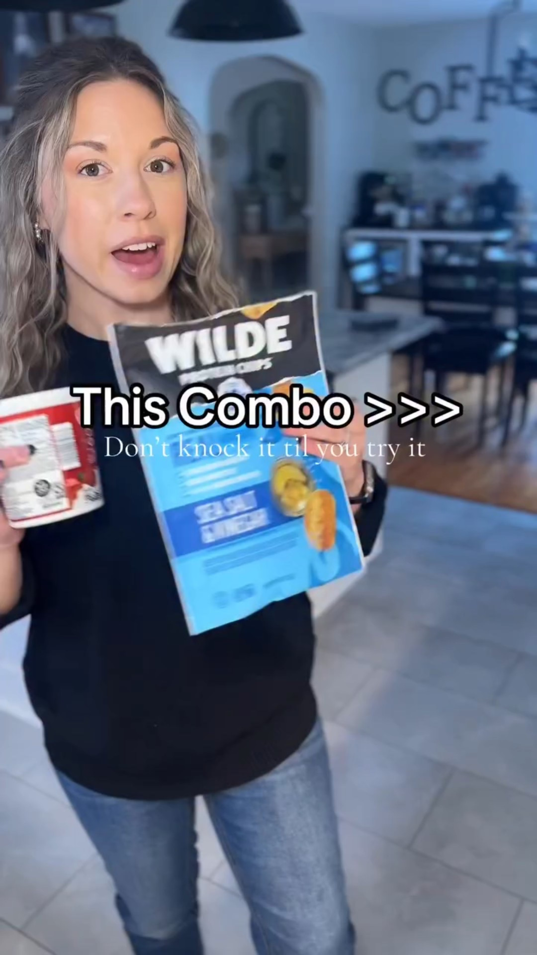 Don’t judge me until you try it 👀
salt and vinegar @wildechips + cottage cheese + hot sauce = elite protein snack.
#proteinsnack #yum #momsnack #snackideas #momsofig