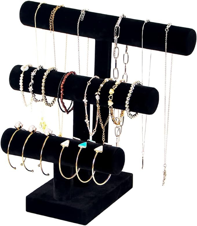 ByKen Jewelry Detachable T Bar Bracelet Display Stand,Bracelet Organizer,Bracelet Holder,Jewelry ... | Amazon (US)