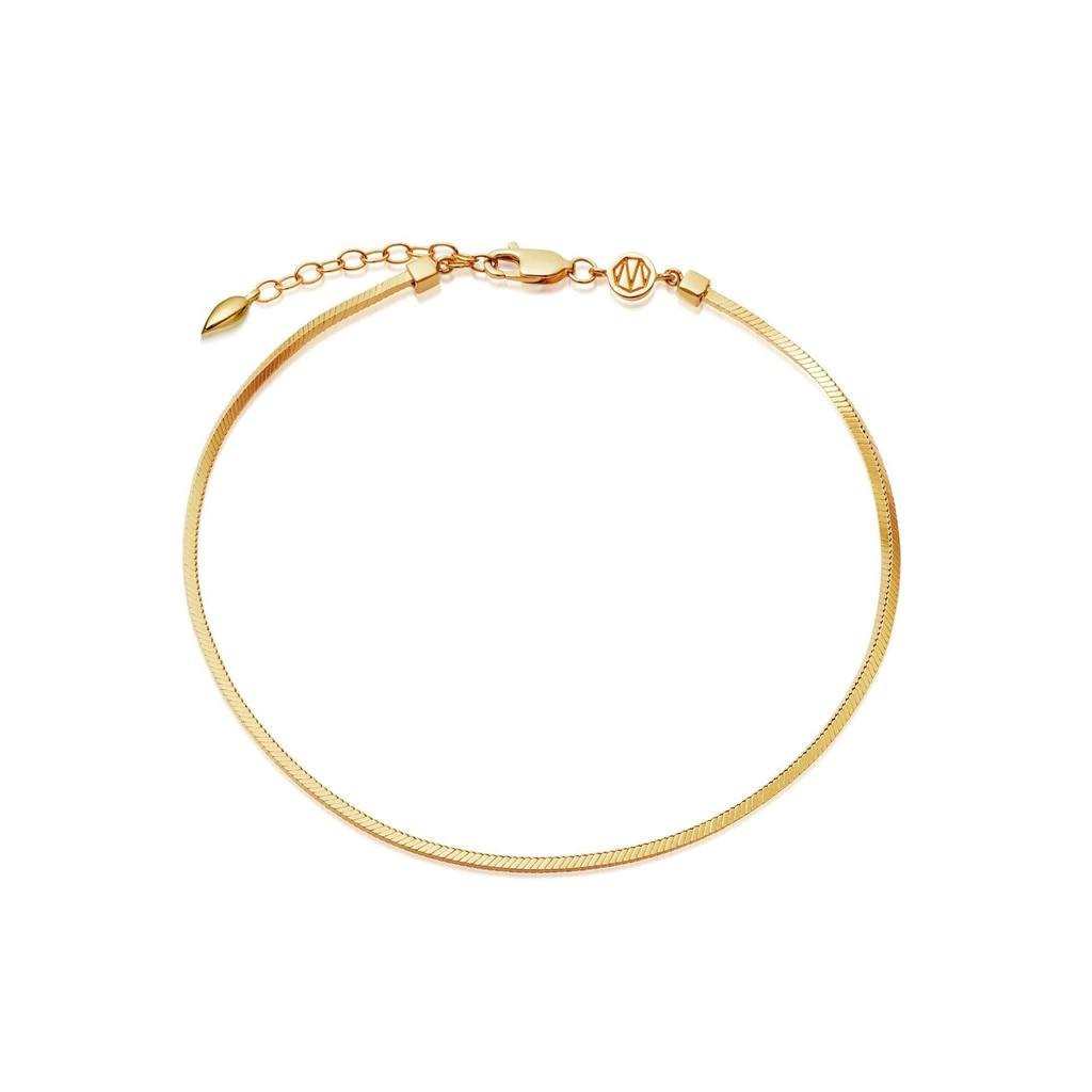Lucy Williams Gold Square Snake Chain Anklet | Missoma