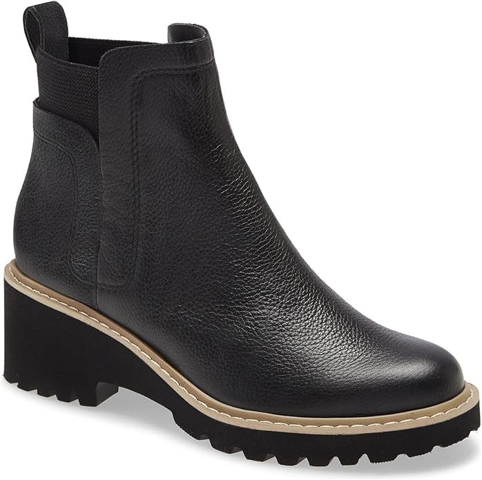 Trish Lucia Womens Platform Lug Sole Chelsea Boots Ankle High Chunky Block Heel Non-Slip Suede Le... | Amazon (US)