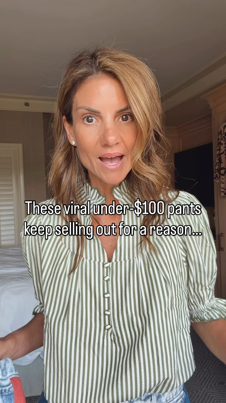 Use code Leslie15 for 15% off. These jeans are under $100 and always sell out. So comfortable and perfect to wear to kids school events march to the kids school colors. Great for everyday. The jeans run big, I am 5'7" tall wearing a size extra small.  The top is a size small and available in other colors.

#LTKOver40 #LTKSaleAlert #LTKootd