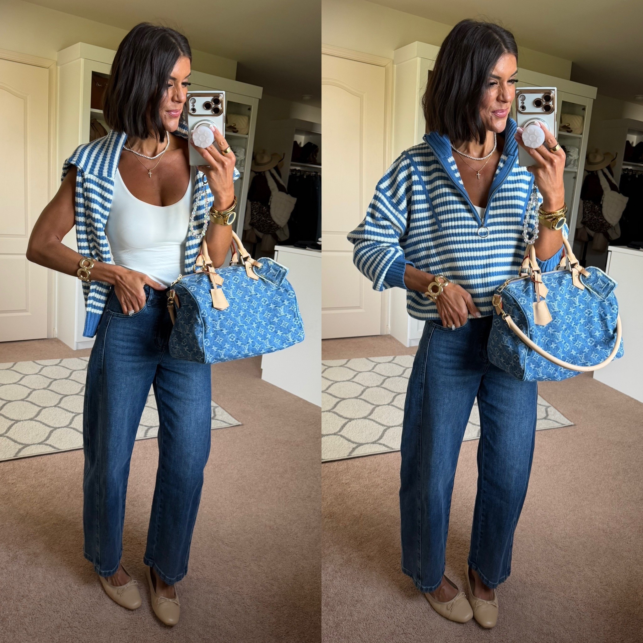 Today’s fit- size small in sweater, Xs in tank with built in bra, jeans tts

#LTKSeasonal