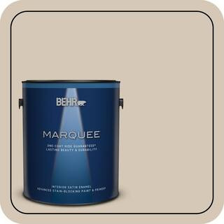 1 gal. #MQ3-10 French Beige One-Coat Hide Satin Enamel Interior Paint & Primer | The Home Depot