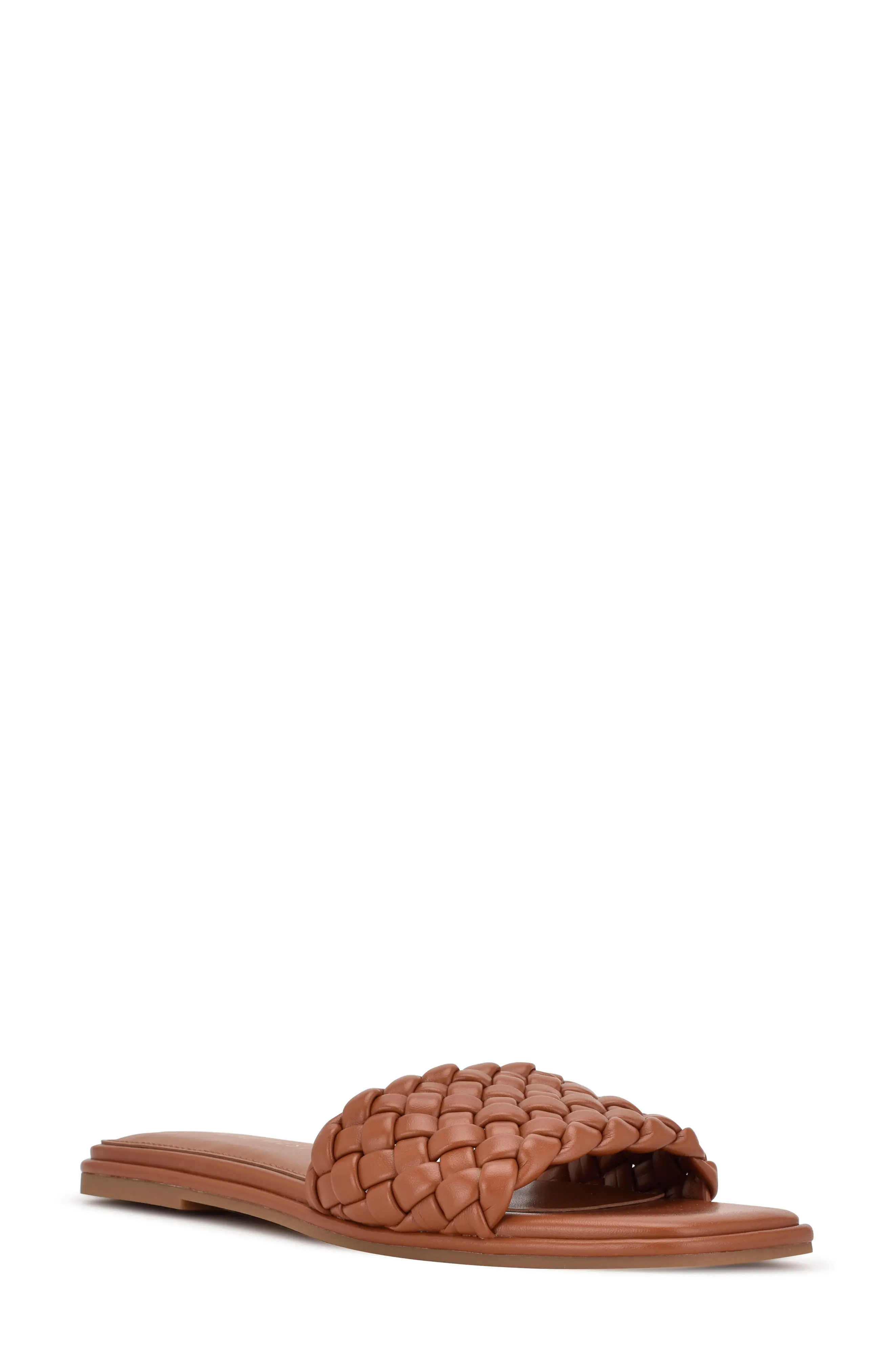 Nine West Ohhi Woven Slide Sandal in Light Brown at Nordstrom, Size 10 | Nordstrom