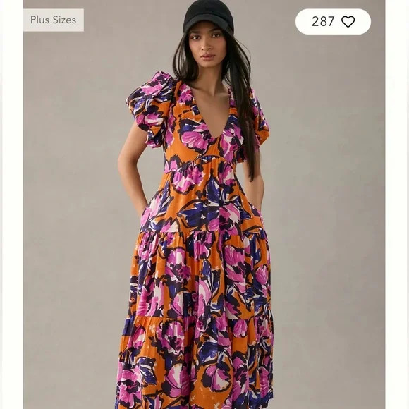 Anthropologie Puff Sleeve Dress | Poshmark