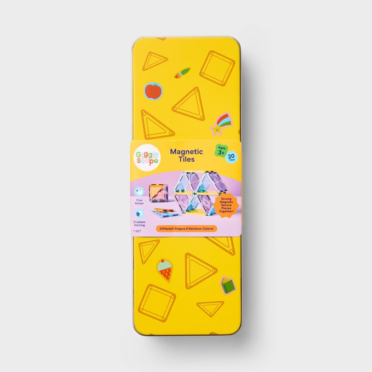 Magnetic Tiles Yellow Tin - Gigglescape™ | Target