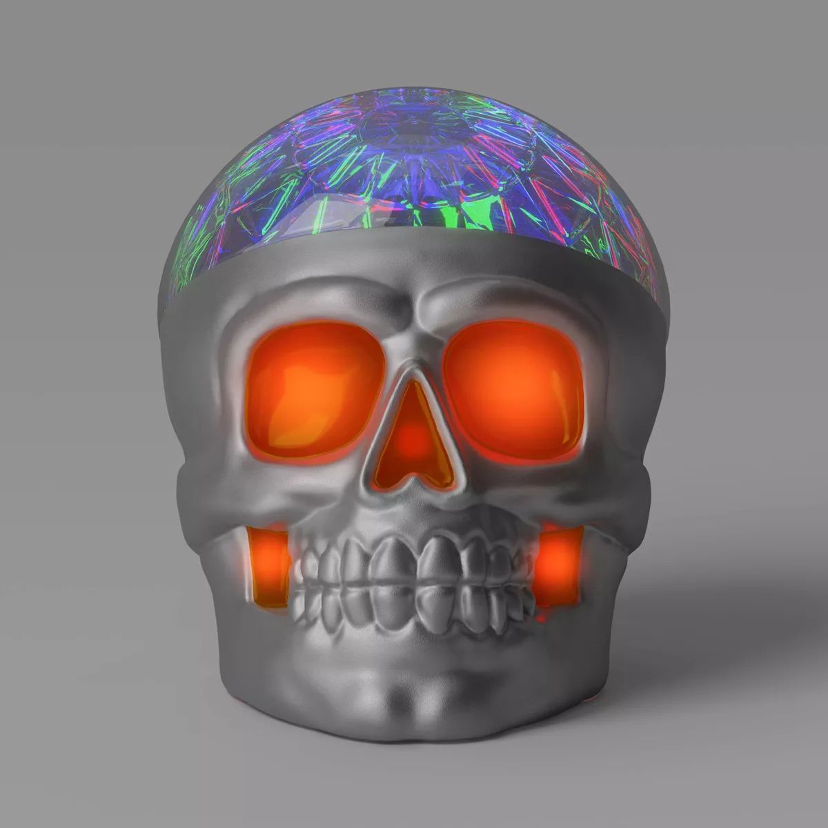 8" Animated Disco Lights Skull Halloween Decorative Prop - Hyde & EEK! Boutique™ | Target