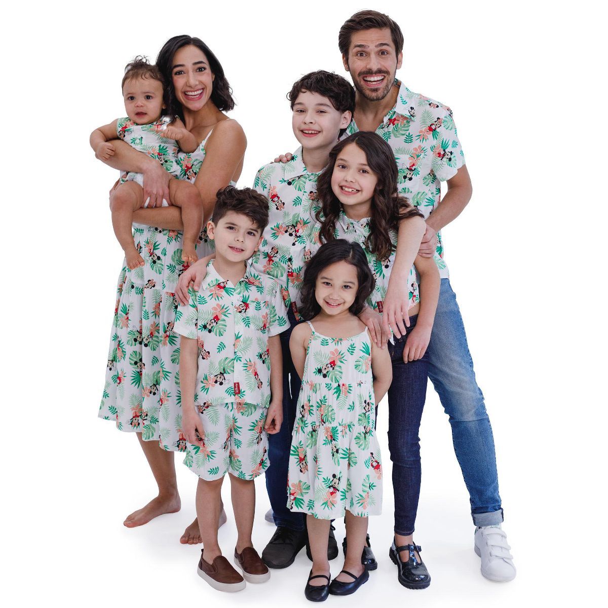 Disney Mickey Mouse Hawaiian Matching Family Hawaiian Button Down Shirt Shorts Outfit Set Toddler | Target