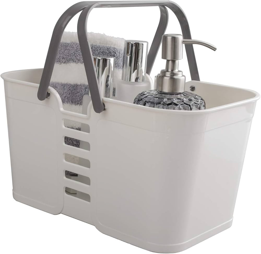 UUJOLY Plastic Storage Baskets with Handles, Storage Bin Shower Caddy Organizer for Bathroom and ... | Amazon (US)
