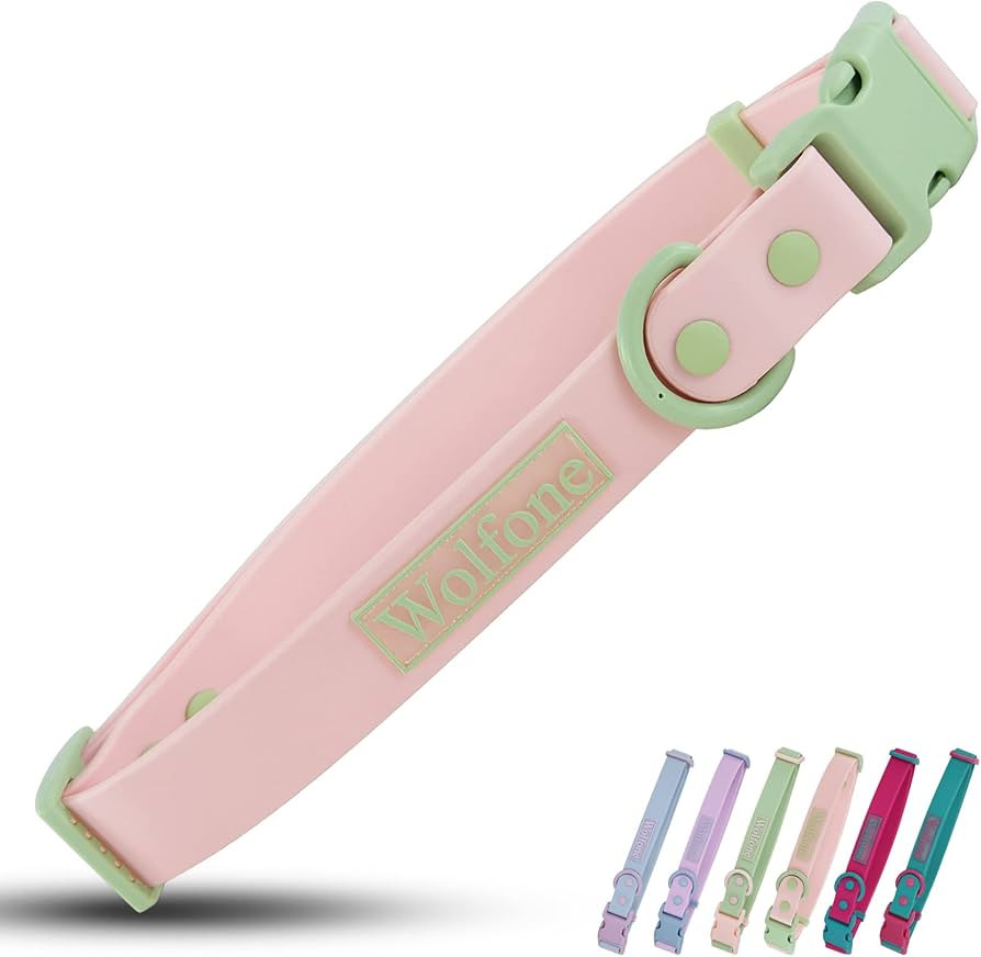 Waterproof Dog Collar with Quick Release Buckle， Cute Adjustable Collar for Dogs Comfort Sturdy... | Amazon (US)