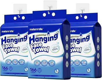 Matern'ella Clean Face Towels Disposable Facial Washcloths Hanging 498 Cts | Amazon (US)