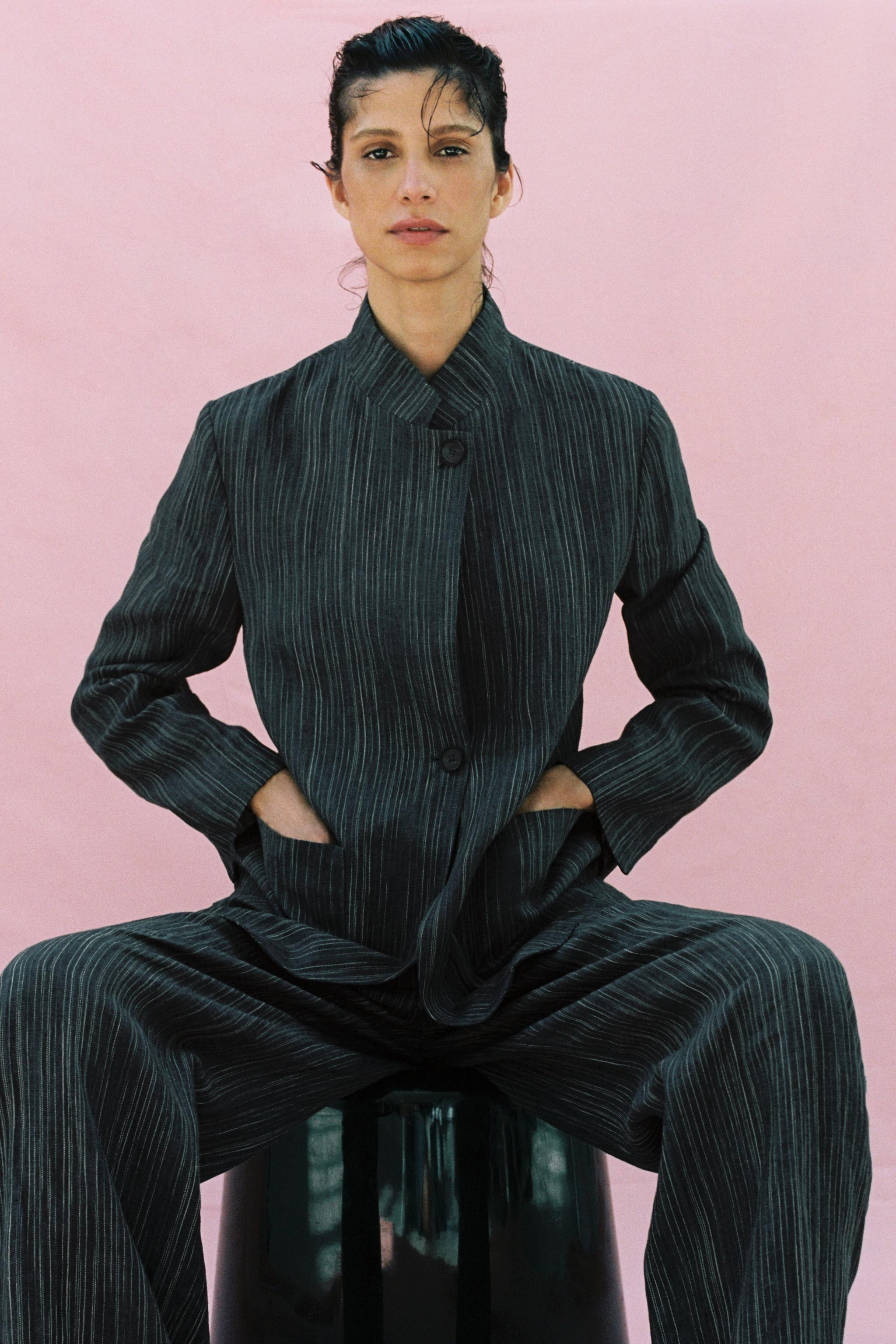 ZW COLLECTION STRIPED LINEN TROUSERS | Zara UK