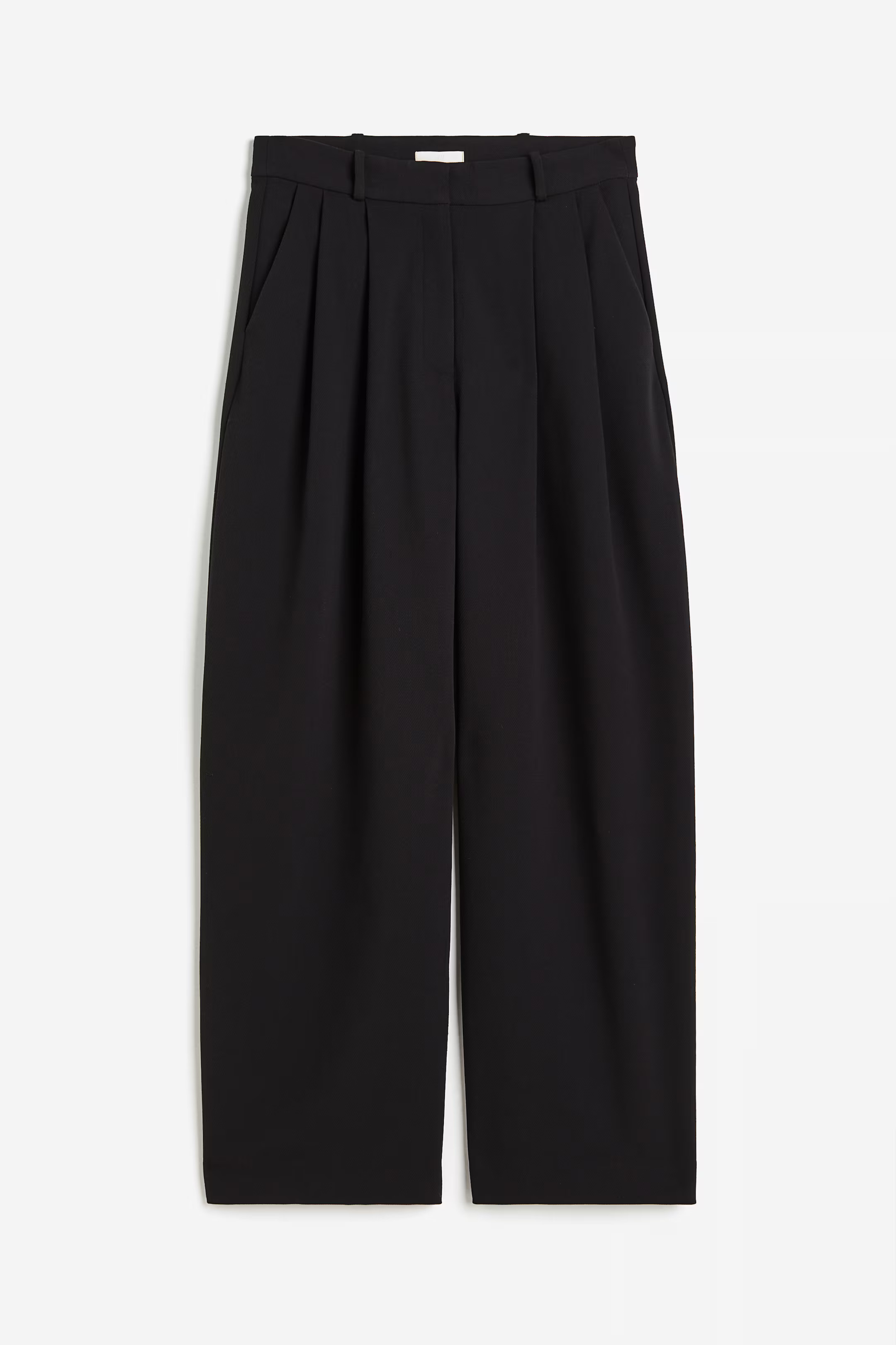 Tailored jersey trousers - Regular waist - Long - Black - Ladies | H&M GB | H&M (UK, MY, IN, SG, PH, TW, HK)