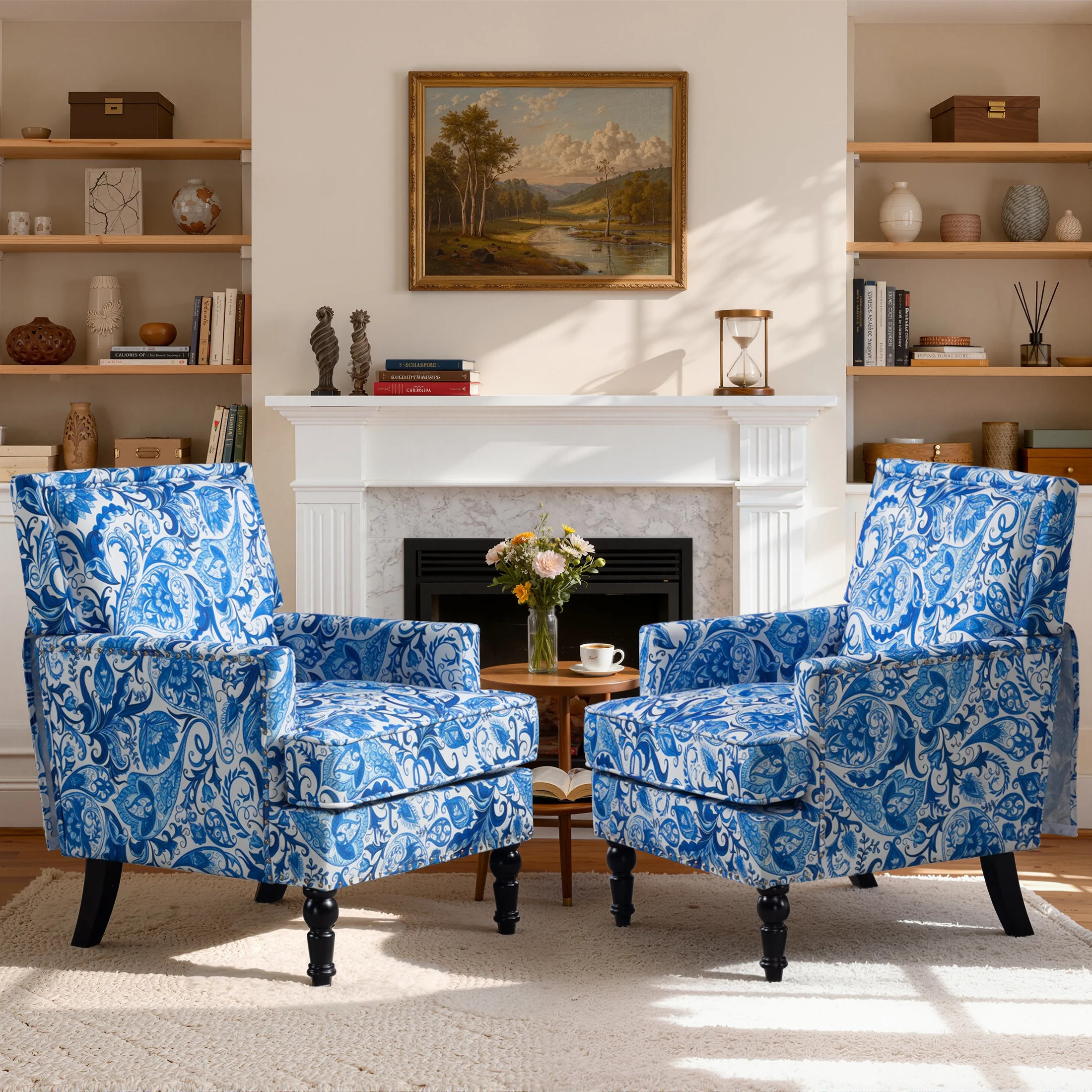 LegaHome Moderno Armchair de Madera de Poliuretano Ecológico con Patas Cuadradas de Madera Maciz... | Walmart (US)