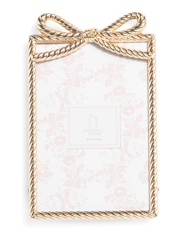 4X6 Metal Bow Tabletop Picture Frame, Gold | TJ Maxx