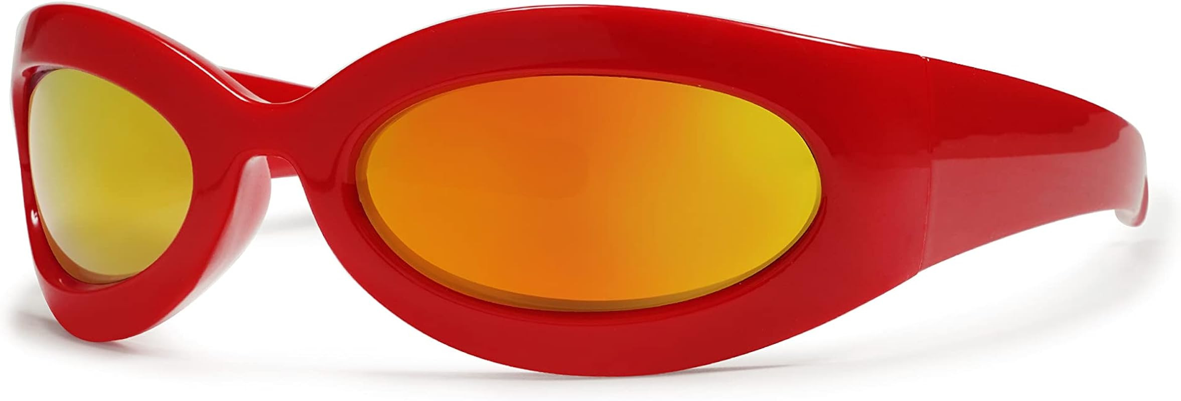 VANLINKER Trendy Wrap Around Sunglasses Womens Mens Fashion Oval Thick Chunky Shades Swift Sporty... | Amazon (US)