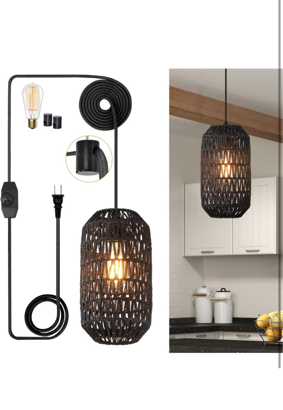 Beautiful black hang lights 

#LTKStyleTip #LTKSaleAlert #LTKHome