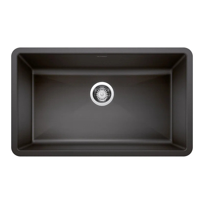 440149 Precis SILGRANIT 32" L X 19" W Super Single Undermount Kitchen SInk | Wayfair North America