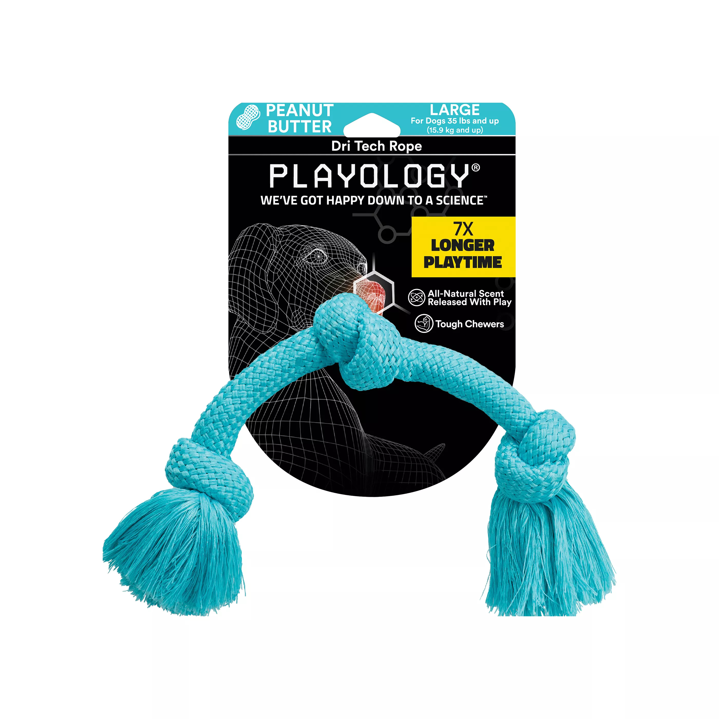 Playology® Dri-Tech Rope Scented Dog Toy - Peanut Butter | PetSmart