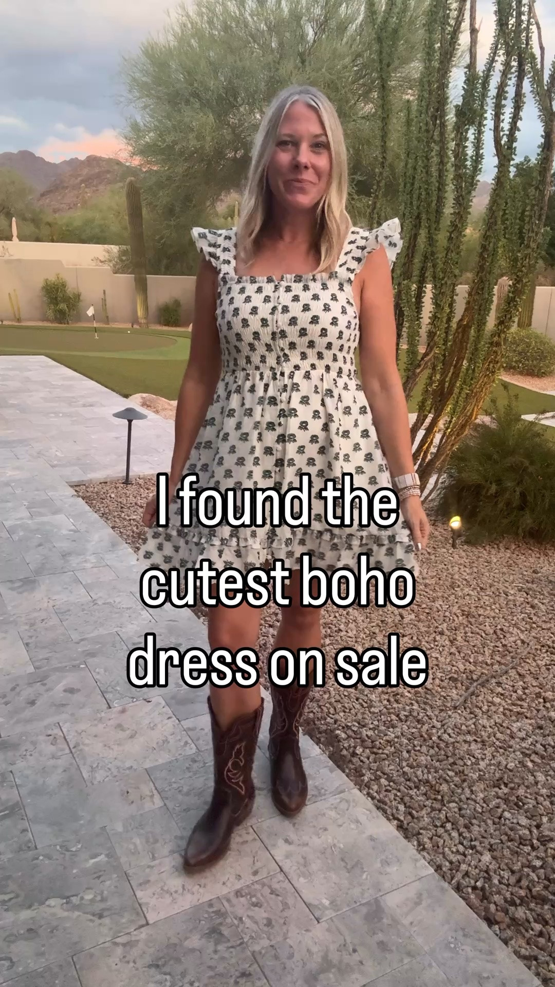 Size small dress. Anthropologie on sale. Linked similar western boots

#LTKOver40 #LTKgrwm #LTKootd