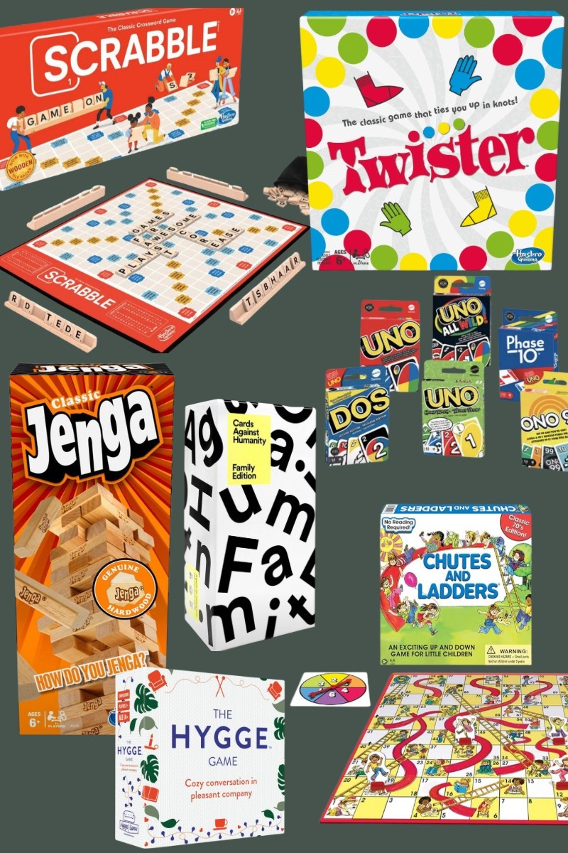 Your Next Family Game Night!

Something for everyone in the group:

For a quick and easy weeknight game, we love a round (or two) of UNO or ONO 99.

For younger kids, a Jenga tower or Chutes and Ladders keeps things fun and engaging. If you’ve got competitive players in the mix, ALIAS and Monopoly are great choices—though Monopoly might turn into a multi-day event!

Looking for something that sparks deeper conversation? Hygge is a fantastic game for light philosophical discussions with both kids and adults—it’s always a hit at gatherings.

And if you want to get everyone moving, break out a retro Twister—trust me, it never fails to bring laughter and energy to the night!

#LTKFindsUnder50 #LTKKids #LTKFamily