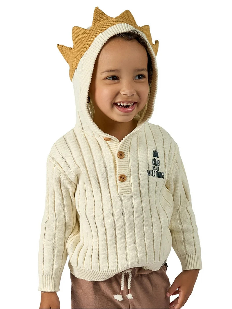 Modern Moments x Where the Wild Things Are Toddler Neutral Hooded Sweater, Sizes 12M-5T | Walmart (US)