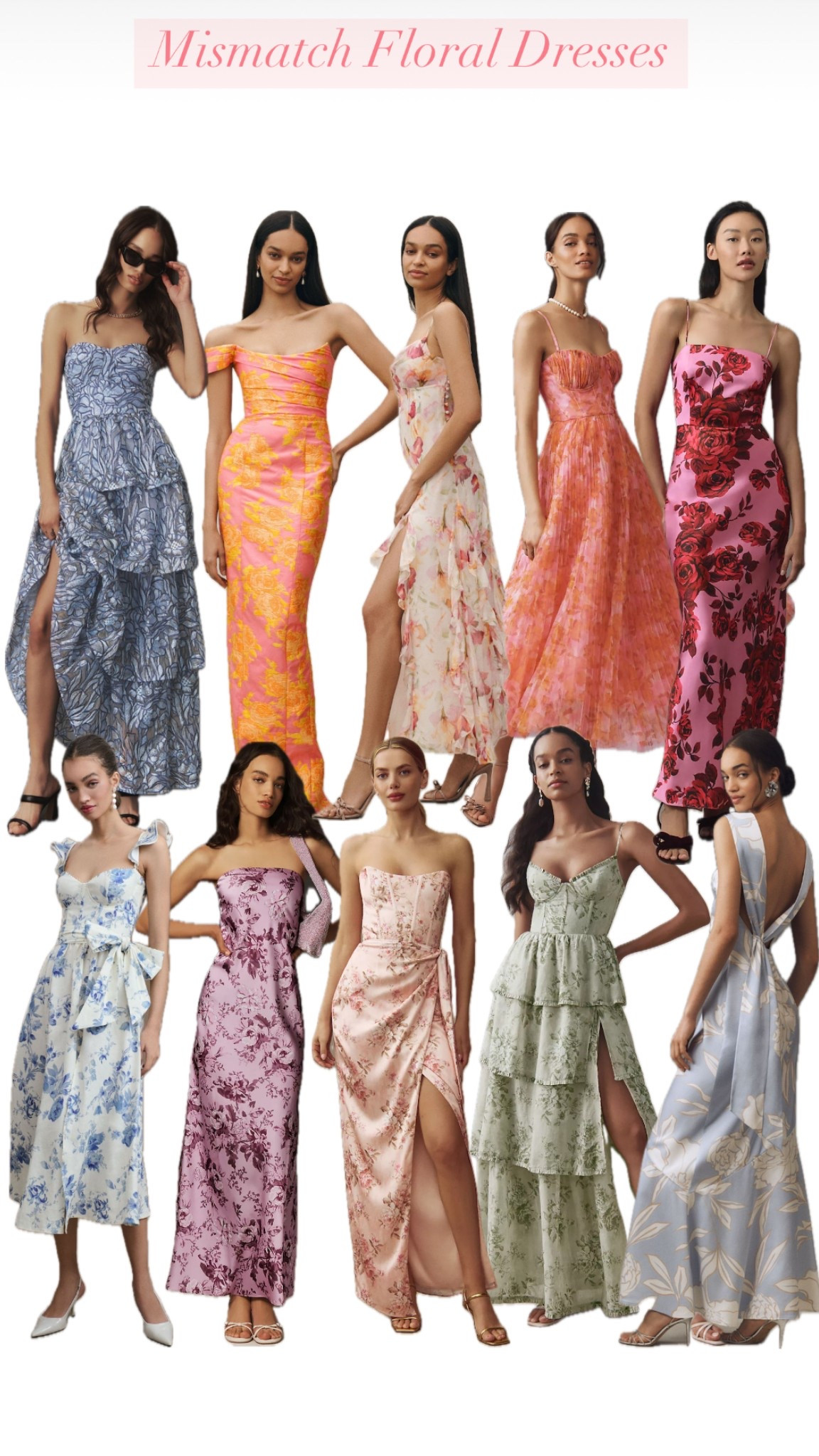 Mismatch Floral Dresses

Perfect for bridesmaid or wedding guest dresses 

#LTKParties #LTKSeasonal #LTKWedding