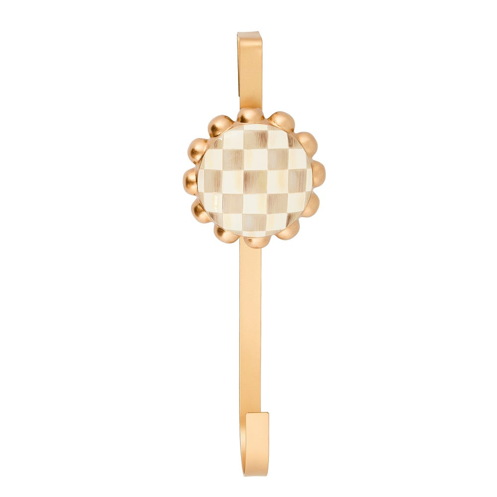 Mocha Check Wreath Hanger | MacKenzie-Childs