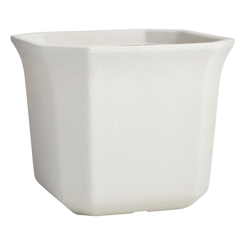 Off-White Square Bell Outdoor Planter, Large | At Home