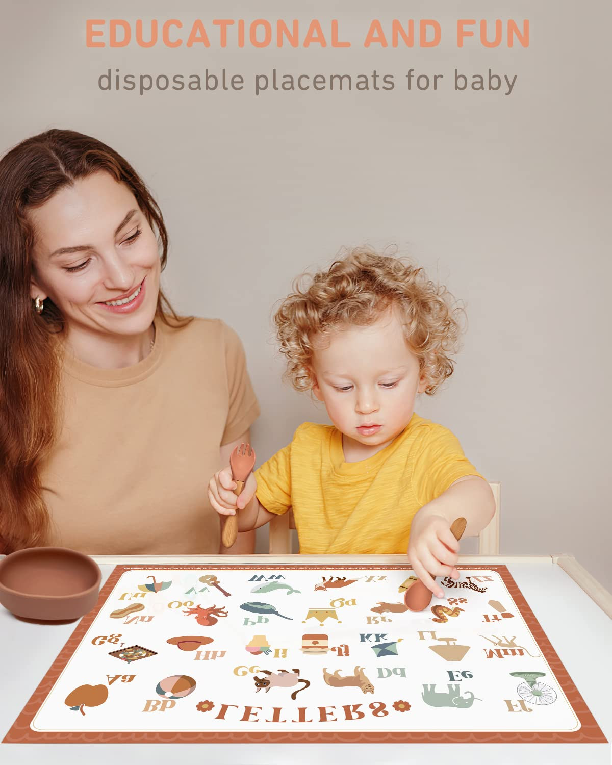 Babebay Disposable Placemats for Baby, 40 Pack Sticky Toddler Placemat for Restaurants, Dining Ta... | Amazon (US)