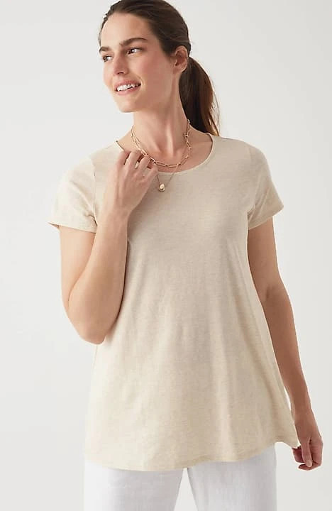Pure Jill Side-Slit Elliptical Tee | J. Jill