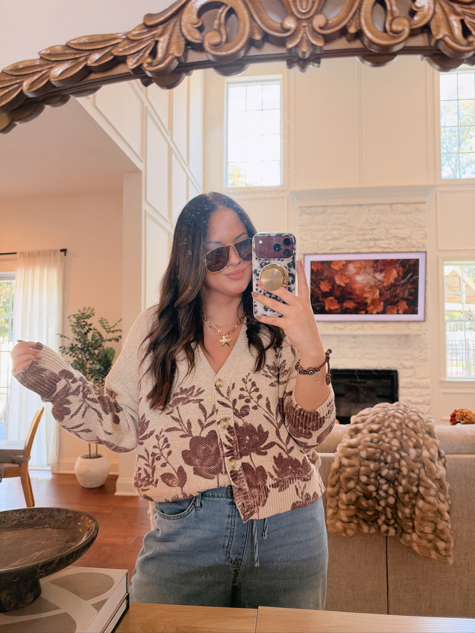 wearing a large in the top, XL in the pants 

 #LTKSeasonal #LTKMidsize