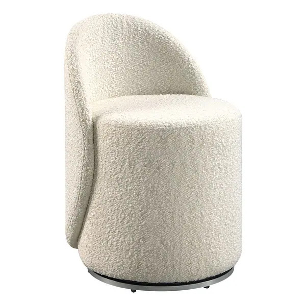 Lystra Swivel Vanity Chair - Textured Cream | Bed Bath & Beyond