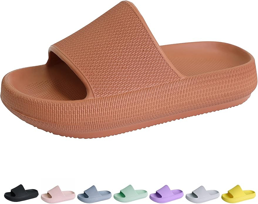 Youecci Cloud Slides for Kids丨Shower Slippers Bathroom Pool Sandals丨Boys Girls Comfy Thick So... | Amazon (US)