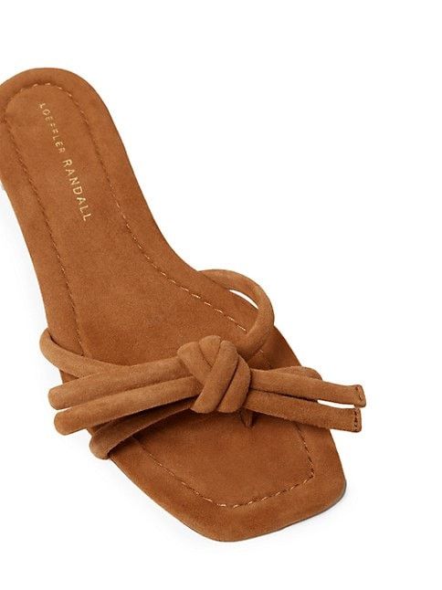 Hadley Suede Bow Flat Sandals | Saks Fifth Avenue