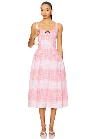 Maude Club Rosalie Dress in Light Red Gingham from Revolve.com | Revolve Clothing (Global)