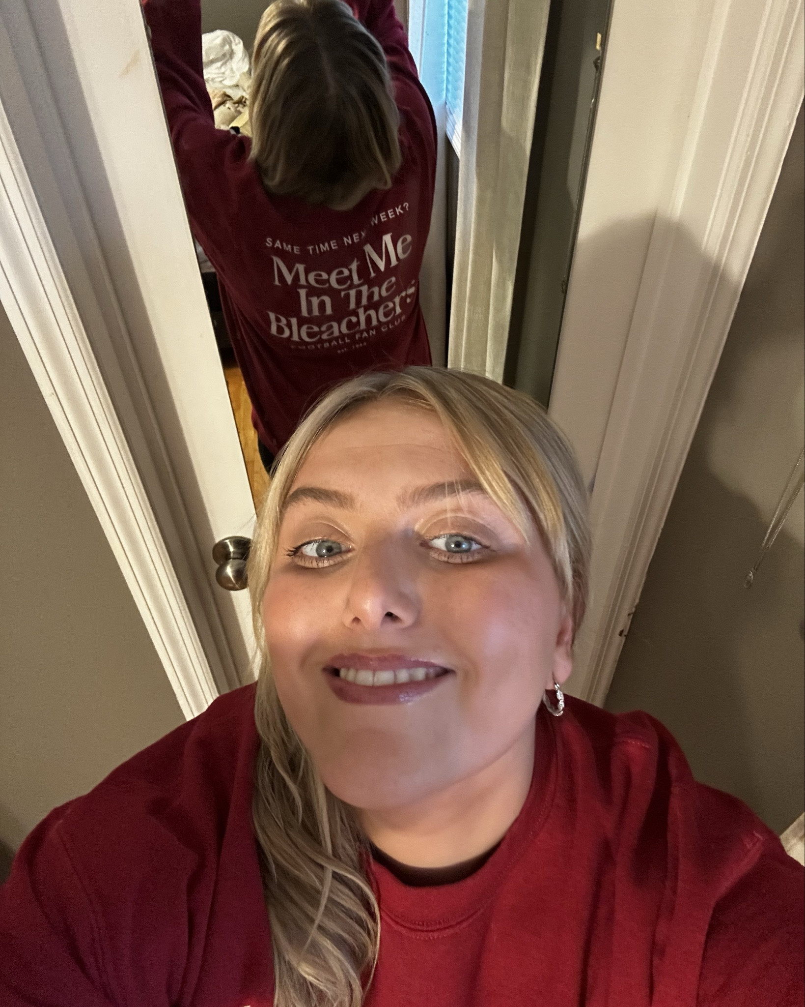 For the girls dating (or married to) the football obsessed—meet me in the bleachers graphic sweatshirt, game day ready.

This “meet me in the bleachers” oversized sweatshirt is my go-to game day outfit—cute, cozy, and funny in the best way. Perfect for football girlfriends & wives, tailgates, couch games, or casual weekend fits. Oversized, soft, and effortless… aka the ultimate game day sweatshirt you’ll wear on repeat.

#LTKfinds #LTKunder50 #GameDayStyle #FootballGirlfriend #FootballWife #OversizedSweatshirt #GameDayOutfit #CasualChic #CozyFits #WeekendWear #SportsStyle #FunnySweatshirt #LookForLess #FallGameDay #BleacherStyle #football #sports #girlfriend #wife

#LTKActive #LTKSeasonal #LTKootd