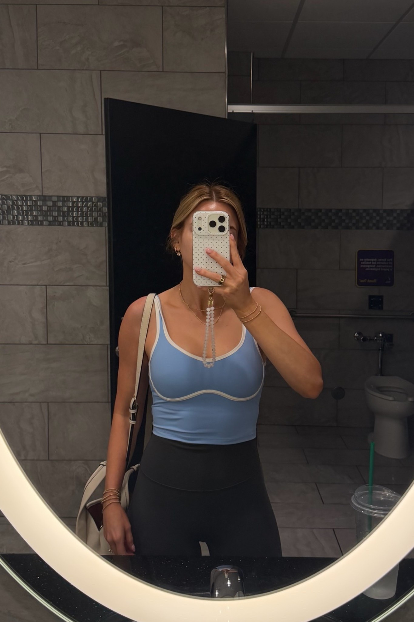 bra tank: xs // leggings: xs petite (5’3)