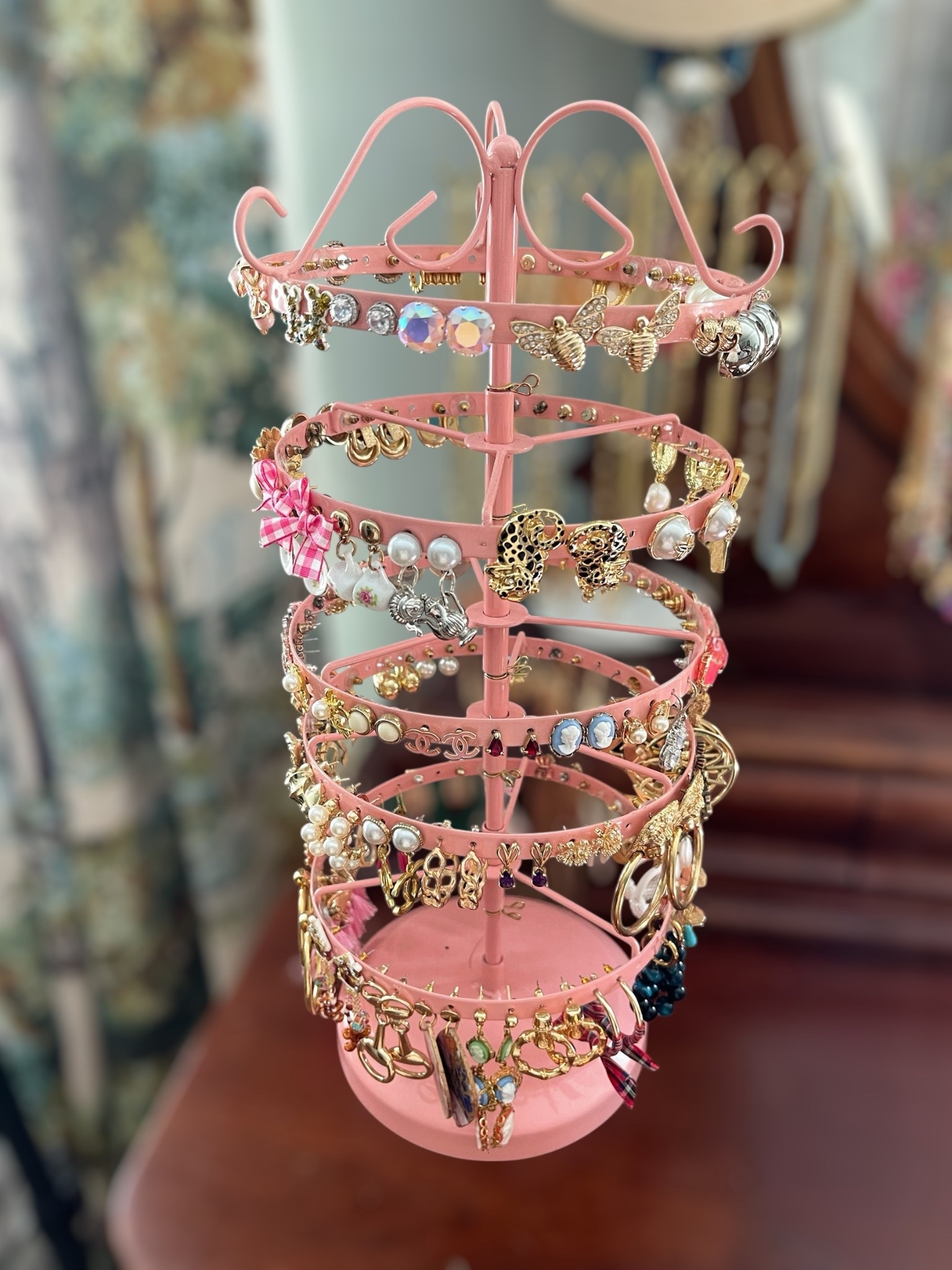 Earring Organizer I’m Obsessed With 💕

My exact rotating earring organizer stand — it holds SO much and keeps everything easy to see and grab! I filled it with all my favorite everyday, holiday, and statement earrings so you can shop them all in one spot. The tiers spin so you can display studs, hoops, pearls, holiday styles, and even chunky pieces without taking up counter space. Such a cute and functional addition to your vanity and perfect for gifting too!

Shopping inspo: affordable Amazon earrings, pearl studs, gold hoops, holiday earrings, gingerbread earrings, BaubleBar favorites, dressy statement earrings, classic everyday studs, stocking stuffer jewelry, gift ideas for her, vanity organization, jewelry storage, rotating earring display, home organization finds, girly Amazon finds, pink organizer aesthetic.

#LTKGiftGuide #LTKFindsUnder50 #LTKHome