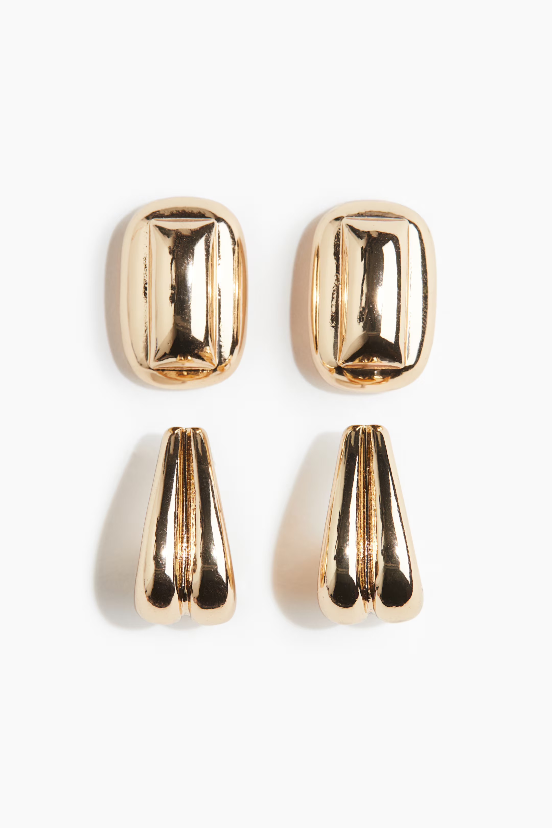 2 Pairs Earrings - Gold-colored - Ladies | H&M US | H&M (US + CA)