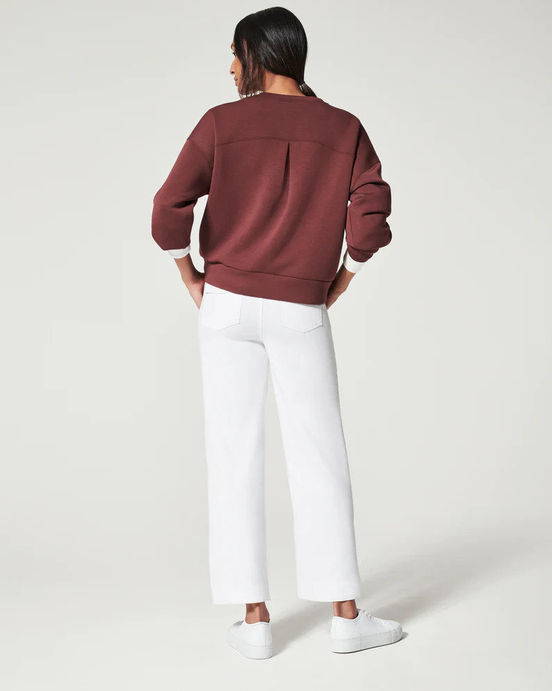 Stretch Twill Cropped Wide Leg Pant | Spanx