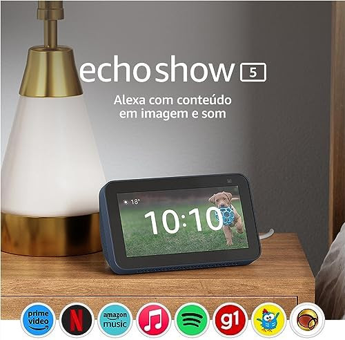 Echo Show 5 (2ª Geração): Smart Display de 5" com Alexa e câmera de 2 MP - Cor Azul | Amazon (BR)